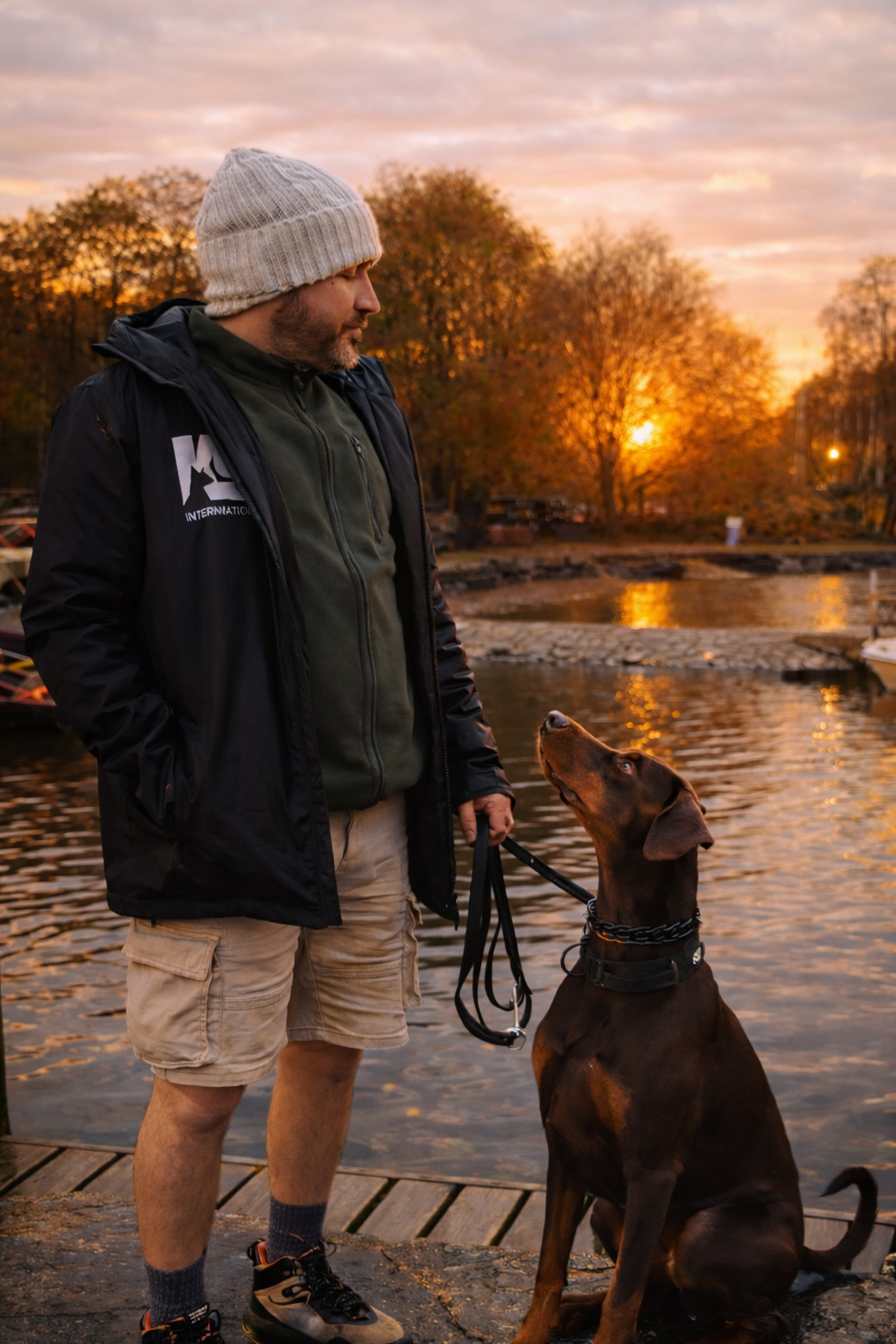 This dog is calm, focused, and under control — even in open, unpredictable environments.